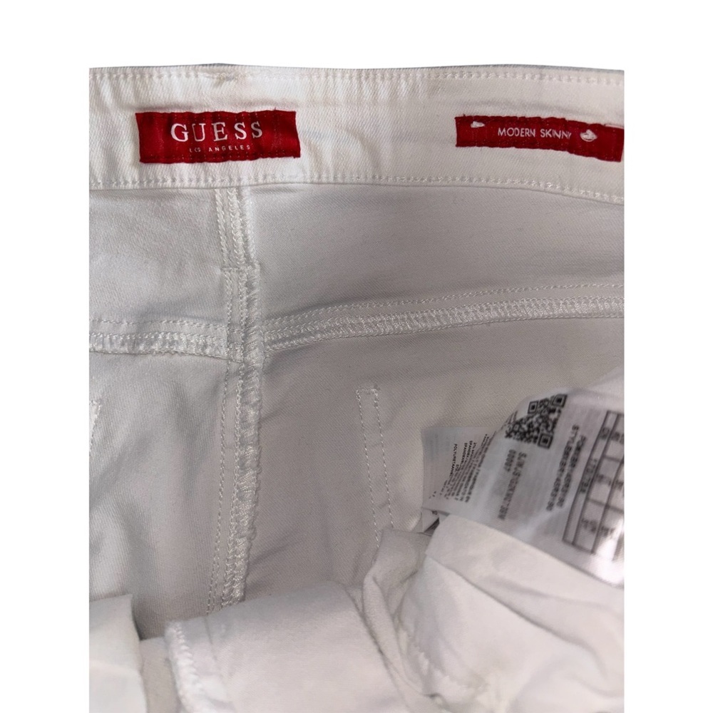 (M) Guess White Ripped Jean Sz 31 - Picture 7 of 7